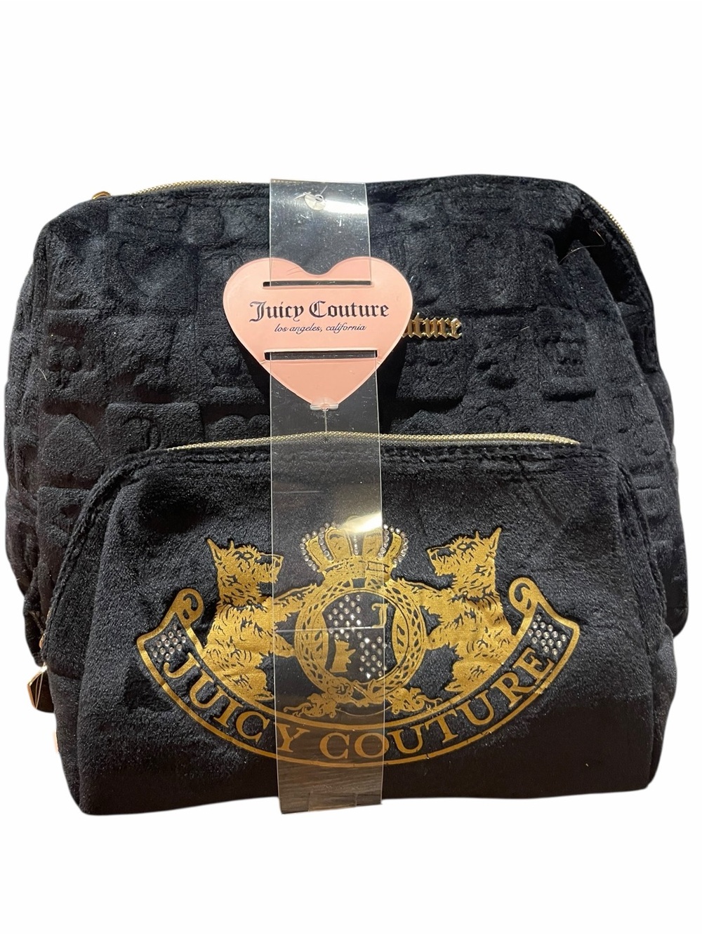 Juicy Couture 2 Piece Scottie Dogs Cosmetic Bag Set
